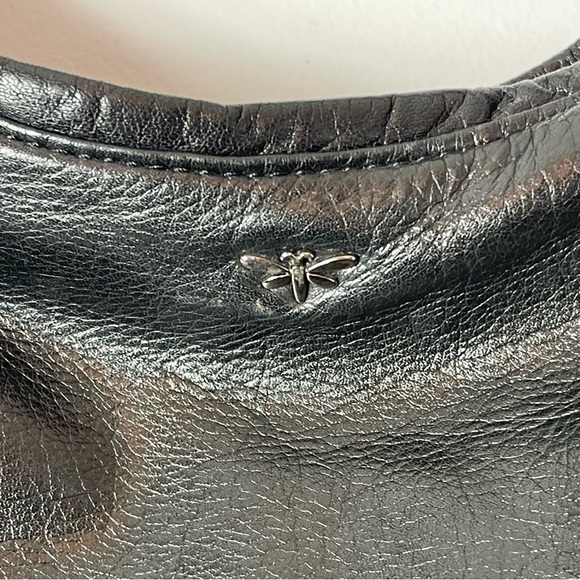 Vintage Carolee Genuine Black Leather Bag - Picture 3 of 16